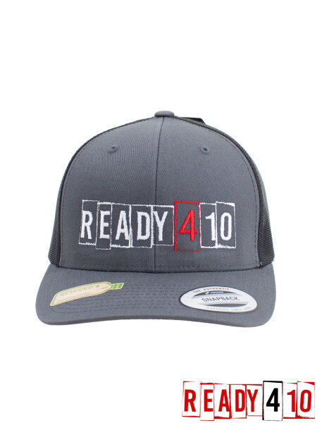 Ready410 Logo Cap - Trucker Recycled Retro Charcoal Black