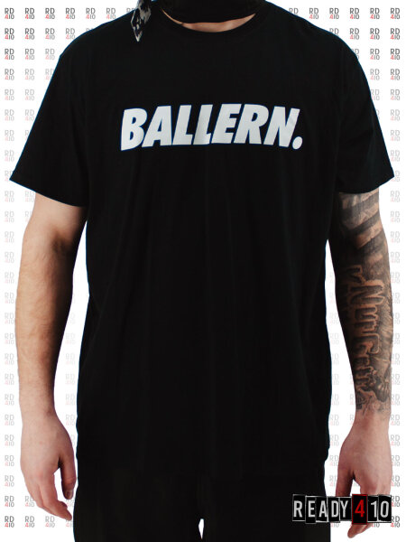 Ballern. T-Shirt Black White