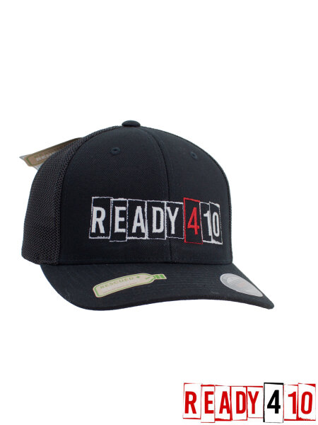 Ready410 Logo Cap - Trucker Recycled Mesh (Black/Black)