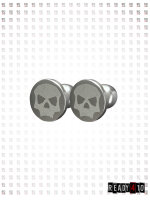 Infamous DV8 Skull Plugs Silver